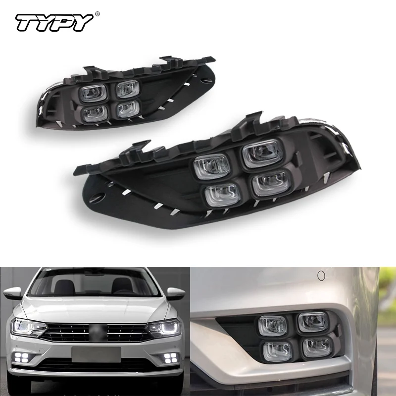 TYPY DRL светодиодные дневные ходовые огни с желтым сигналом поворота ночные синие