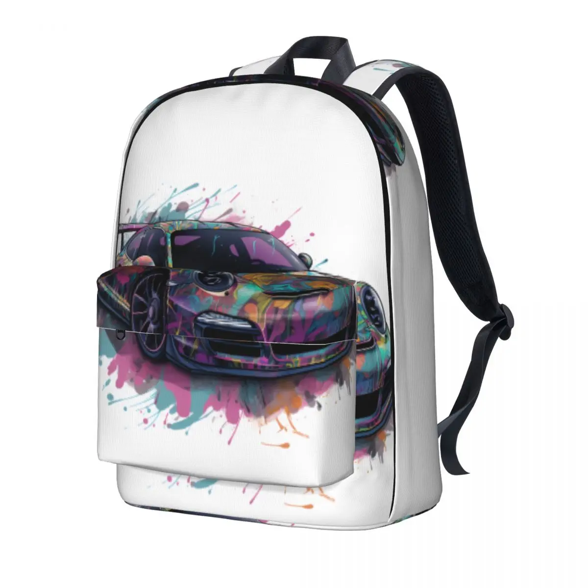 

Classic Sports Car Backpack Teen Grafitti Psychadelic Big Backpacks Polyester Cute School Bags Travel Design Rucksack