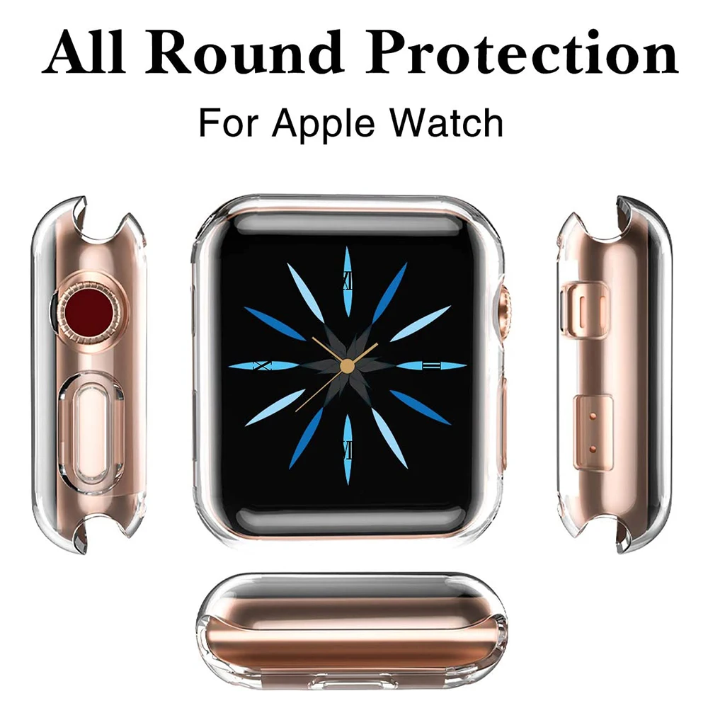 Фото Защитная пленка для экрана Apple Watch Case 49 45 41 40 44 42 46 мм, чехол-бампер из ТПУ, аксессуары для iWatch серии 10 9 8 7 SE 6 5 4 №2