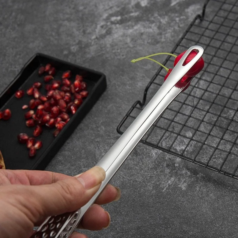 

1pc Stainless Steel Food Tongs Long Handle Non-Slip Barbecue Tongs Steak Tongs Kitchen Cooking Tools Accessories
