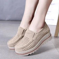 new platform women shoes moccasins for women comfortable loafers leather suede hollow out women flats sneakers zapatillas mujer