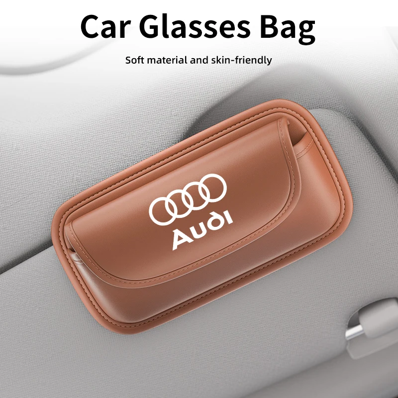 Кожаный автомобильный держатель для солнцезащитных очков многофункциональные