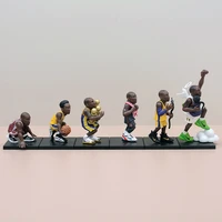 6 dolls a set of basketball sports action figures toy pvc exquisite jewelry sport star model dolls for gifts