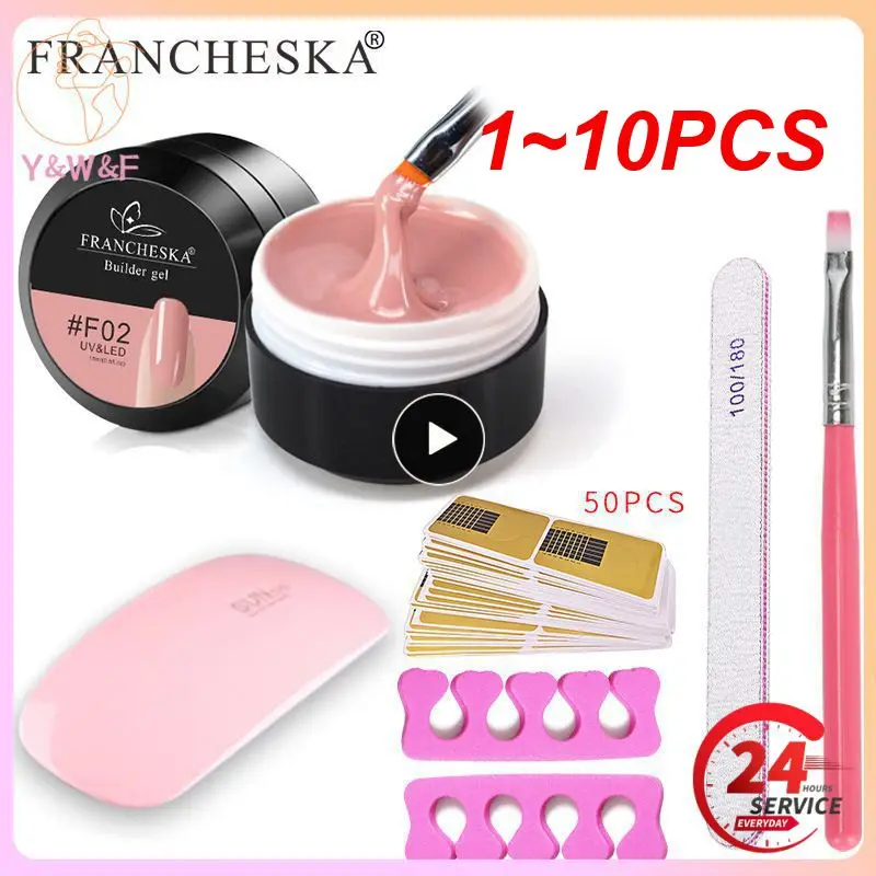 

1 ~ 10 шт., новинка, 12 цветов, Камуфляжный цвет, модель для наращивания ногтей, жесткое желе Venalisa Poly