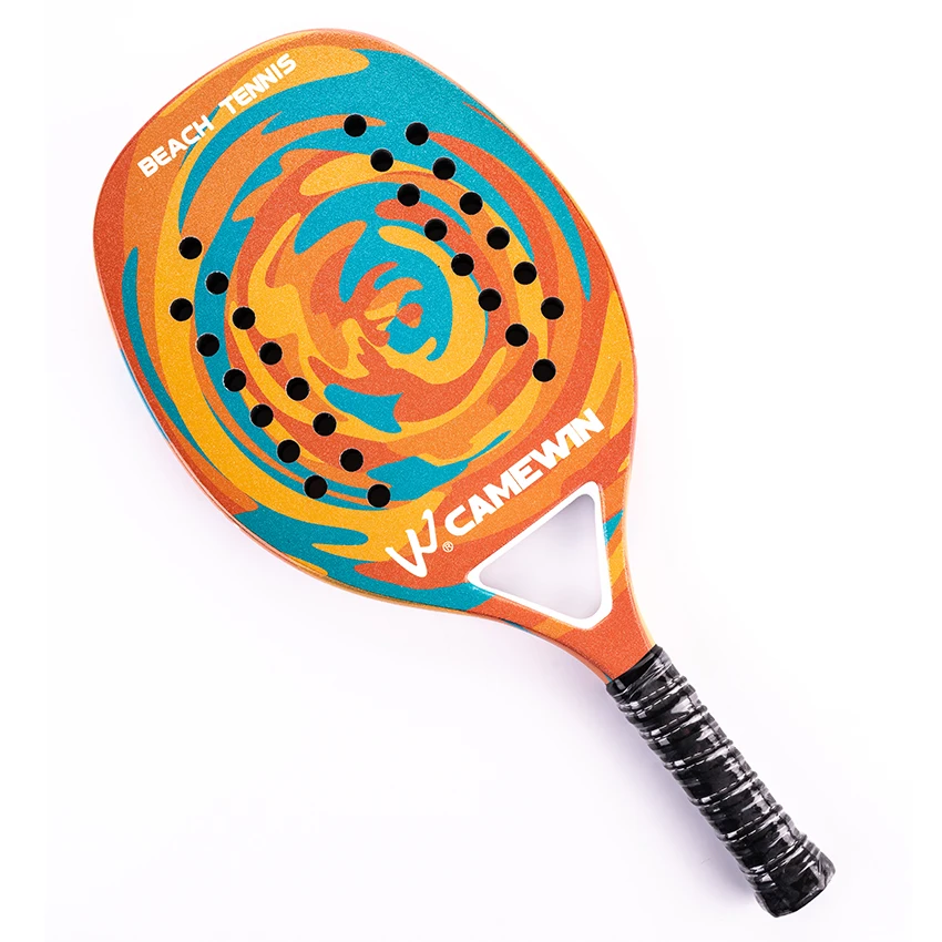 Full Carbon Beach Tennis Paddle Racket Soft EVA Face Tennis Raqueta With Bag For Adult