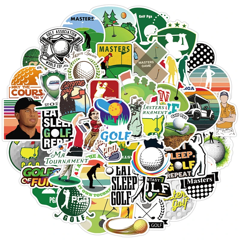 

10/30/50Pcs Golf Motion Stickers Cartoon Graffiti Decals Bicycle Skateboard Child Toy Pvc Waterproof Anime Sticker Birthday Gift