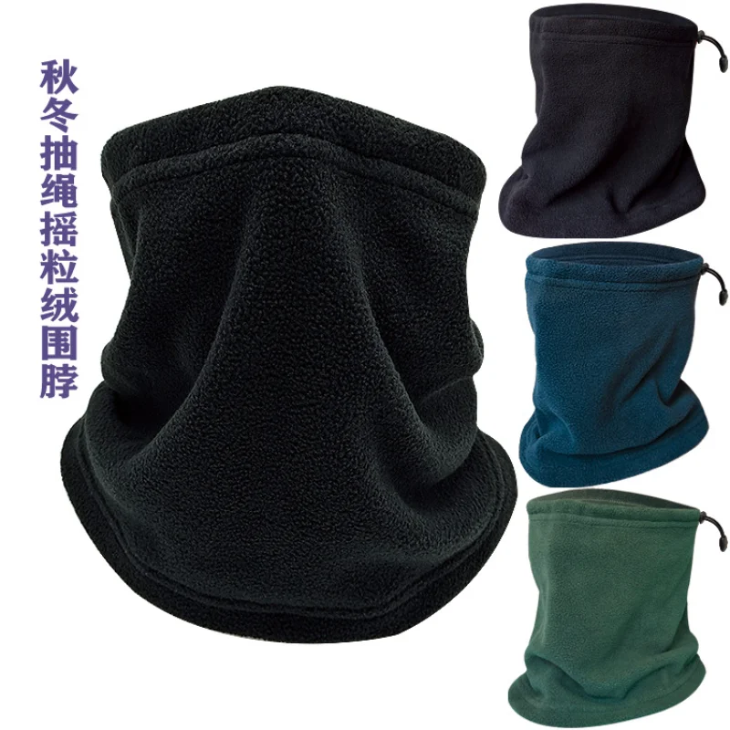 

Защита лица флисовый однотонный сохраняющий тепло мужской шейный воротник наушники шнурок унисекс зимний шарф мягкий шейный платок