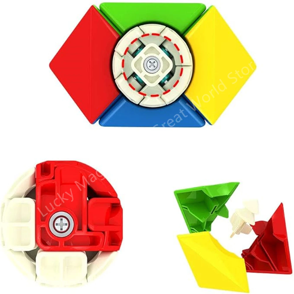 Qiyi 2x2 Куб-пирамида Профессиональный Плавный Поворотный 4-осевой Треугольный