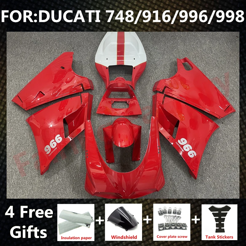 

NEW Motorcycle Injection Fairing Bodywork 748 1996 - 2002 for DUCATI 916 996 998 1999 Fairings for DUCATI 916 1999 set red White