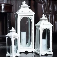 lantern candle for wedding centerpieces retro wrought iron candle holder handmade hurricane metal european candlestick velas led