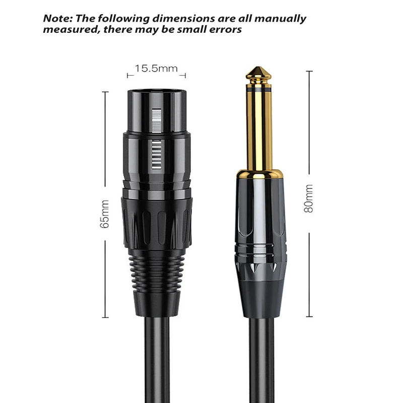 Аудиокабель с наружной резьбой 6 5 мм на наружную резьбу Fmale 3Pin XLR без потерь