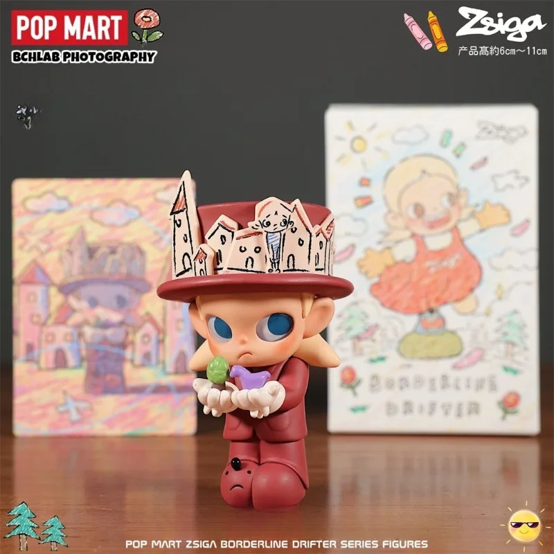 Фото Оригинальная коллекционная фигурка POP MART Zsiga Borderline Drifter Series в слепой коробке, милые игрушки, подарок-сюрприз №3