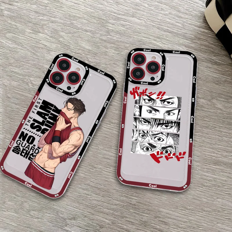 

Slam Dunk Phone Case For IPhone 11 12 13 14 Mini Pro Max XR X XS TPU Clear Case For 8 7 6 Plus SE 2020