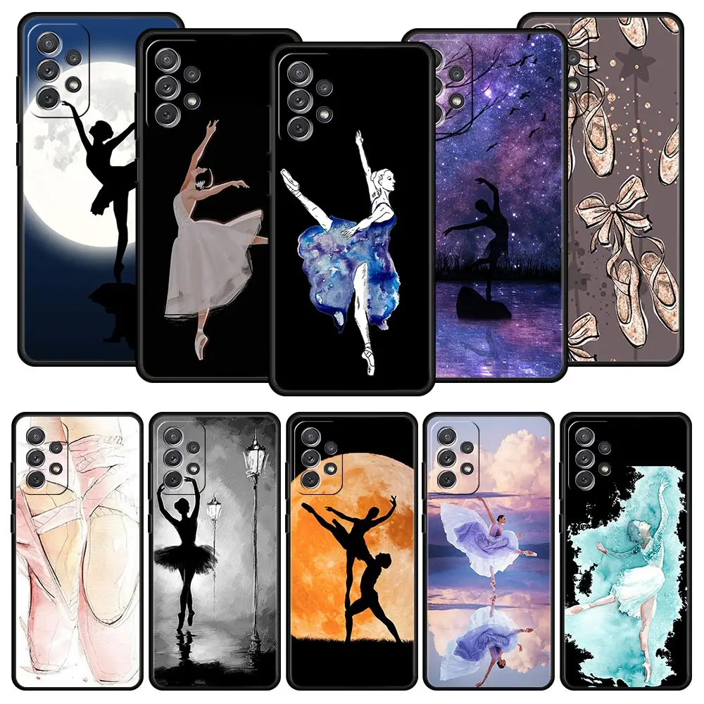 

Simple Swan Dance Ballet Phone Case For Samsung A13 A51 A71 A41 A31 A21S A11 A01 A03S A12 A32 A52 A22 A23 A33 A53 A73 5G Cover