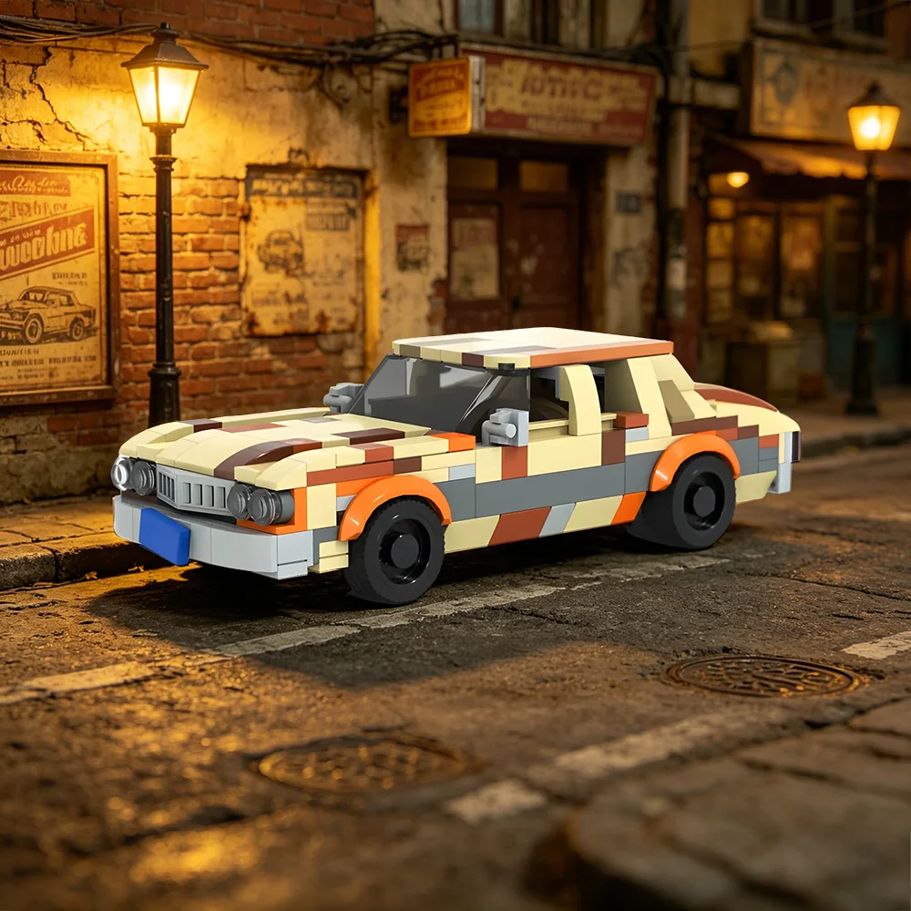 Фото Конструктор MOC «Большой Лебовски»: Модель Ford Gran Torino 1973 года, ретро-автомобиль, строительные блоки, игрушки для сборки, подарки №5