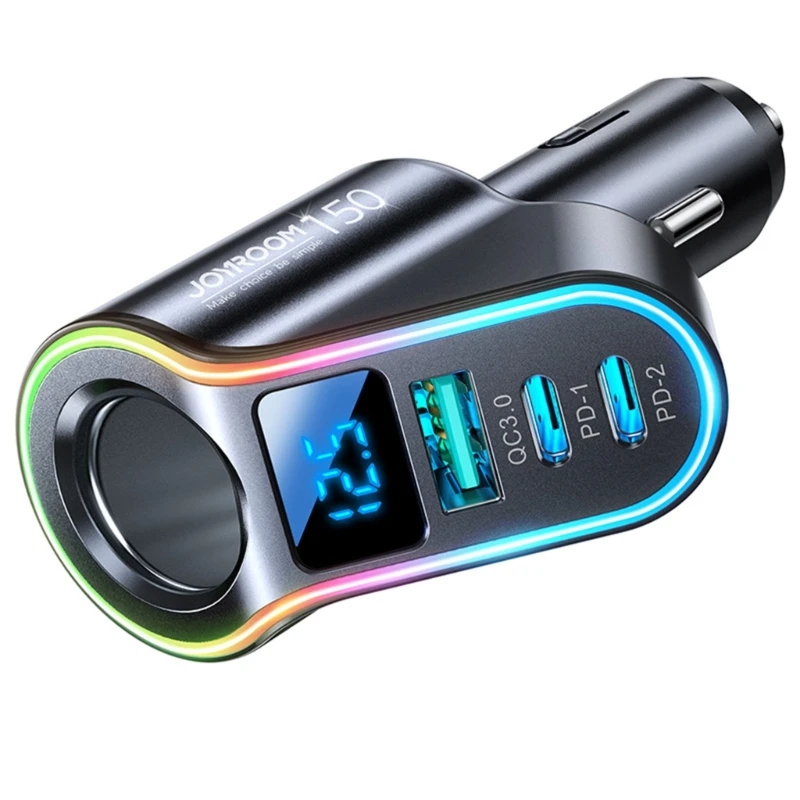 

150W PD Car USB Type-C Fast-Charging Car Phone Adapter for Cellphone