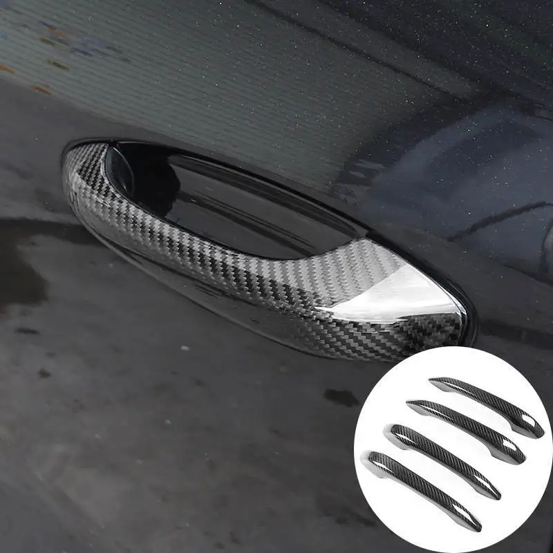 

Для Porsche Macan 2014-2020 настоящие ручки из углеродного волокна автомобильные дверные ручки панель наклейка крышка отделка внешние аксессуары авт...