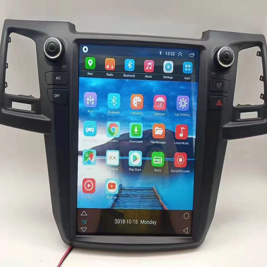 Автомагнитола на Android 12 для Toyota Fortuner Hilux MT 2007 2008 2012 2014 2015 мультимедийный видеоплеер
