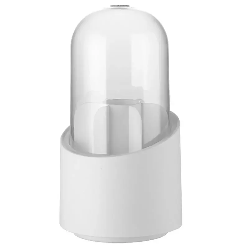 

Makeup Organizer With Lid 360 Rotating Base Makeup Brush Holder With Lid And Makeup Brush Holders For Bathroom Countertop Desk