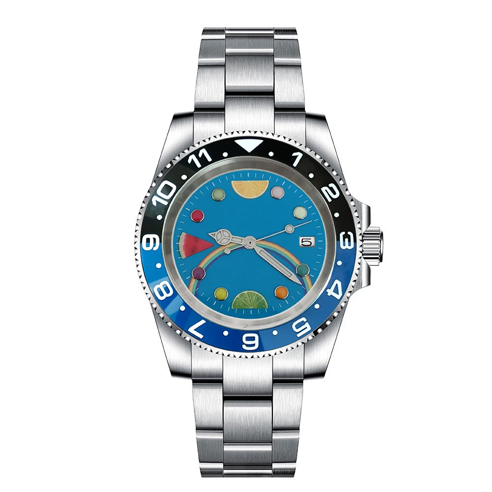 

Jones Watch Creative Design Fresh Dial NH35 Stainless Steel Case Sapphire Mirror Waterproof Fashionable Men's Watch Dropshipping