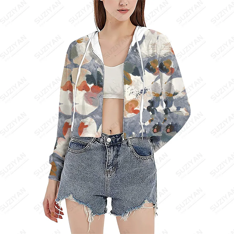 

Solid Color Slim Vintage Short Hoodies Gothic Y2k Zipper Hoodies For Women Hoodies Women Korean Cardigan Outerwear Autumn