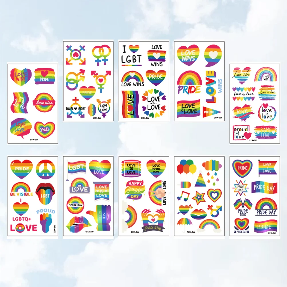 

Наклейки Радуга, фестиваль Прайд геев клейкие материалы для лесбиянок герметичные гомосексуальные пасты временные