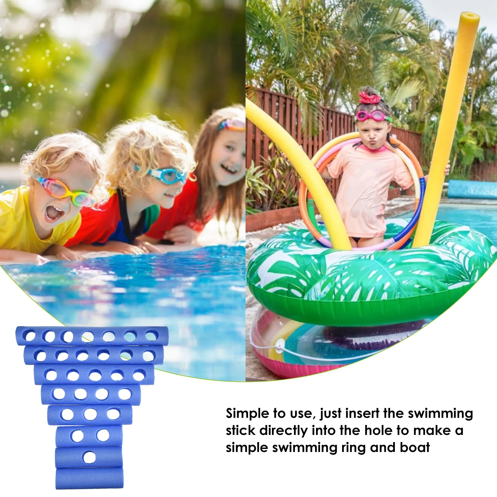 

Swimming Pole Connector With 2 Cross Holes Pool Noodle Swimming Noodle Foam Stick Connector Swimming Noodle Connector