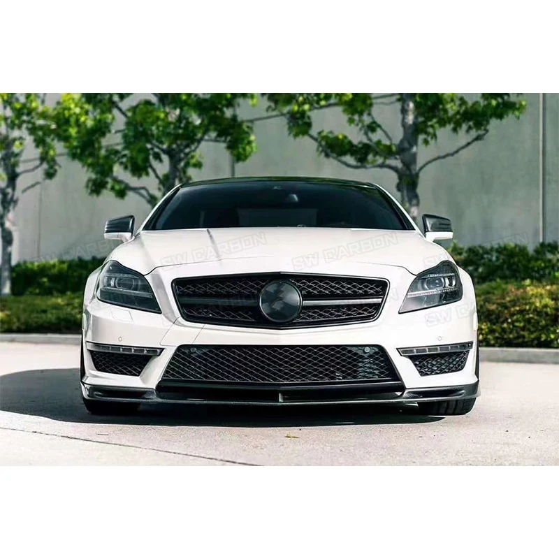 V-образный передний бампер из углеродного волокна для Mercedes-Benz CLS-Class W218 CLS63 Sport AMG