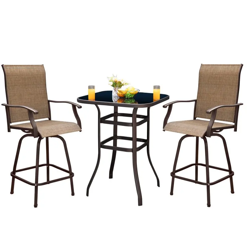 

Swivel Sets, High Bistro Sets,2 Stools and Table