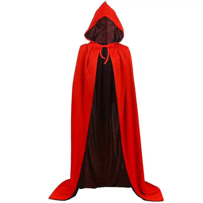 

Vampire Cape With Collar Adult Hooded Cloak Halloween Cosplay Cape For Men Women Witch Mantle Dress-up Gown Poncho Gift