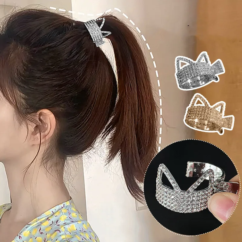 

2022 New Pearl Rhinestone Hair Claws Girl High Ponytail Clip Fixed Hairpin Claw Clip Advanced Sense Headwear Hair Accessories
