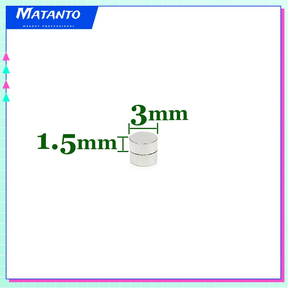 

100/200/500/1000/2000/5000PCS 3x1.5 Powerful Magnets N35 Small Round Permanent Magnet 3x1.5mm Neodymium Magnet Strong 3*1.5