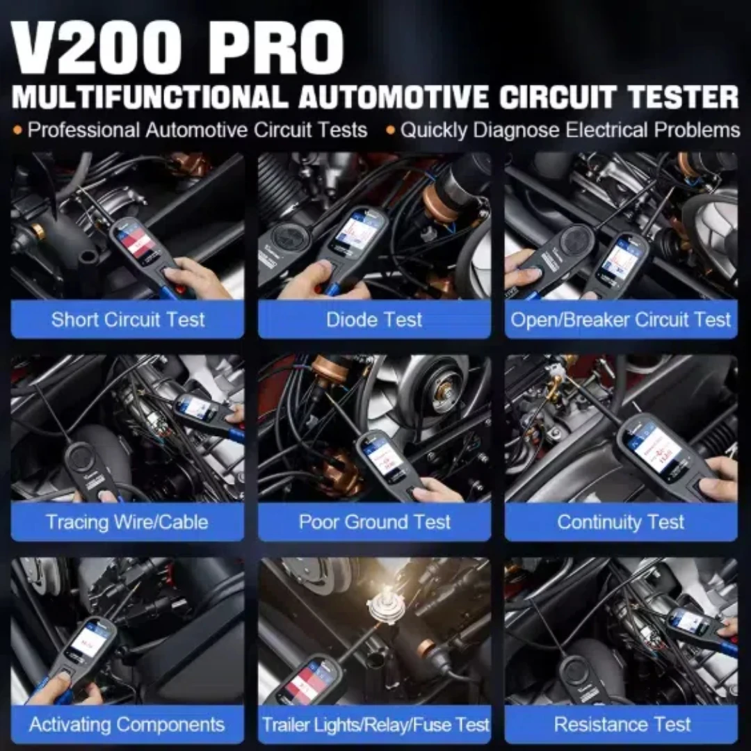 2025 VDIAGTOOL V200PRO автомобильный зонд тестер выключатель 12/24 В электрическое