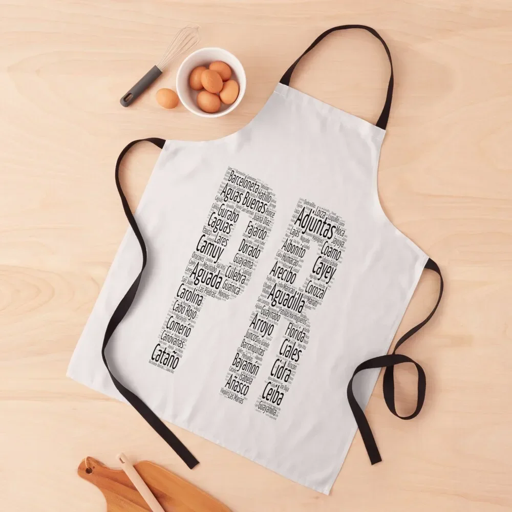 Пуэрто-риканские города PR Фартук Кемпинг Женщина Работа Кухня Идея Товары