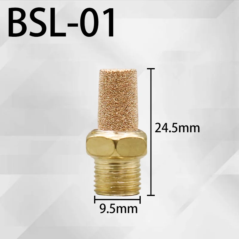 

Пневматический латунный глушитель BSL-M5 1/8 1/4 3/8 1/2, наружная резьба, фитинг пневматического глушителя, шумовой фильтр, редуктор, разъем Cop