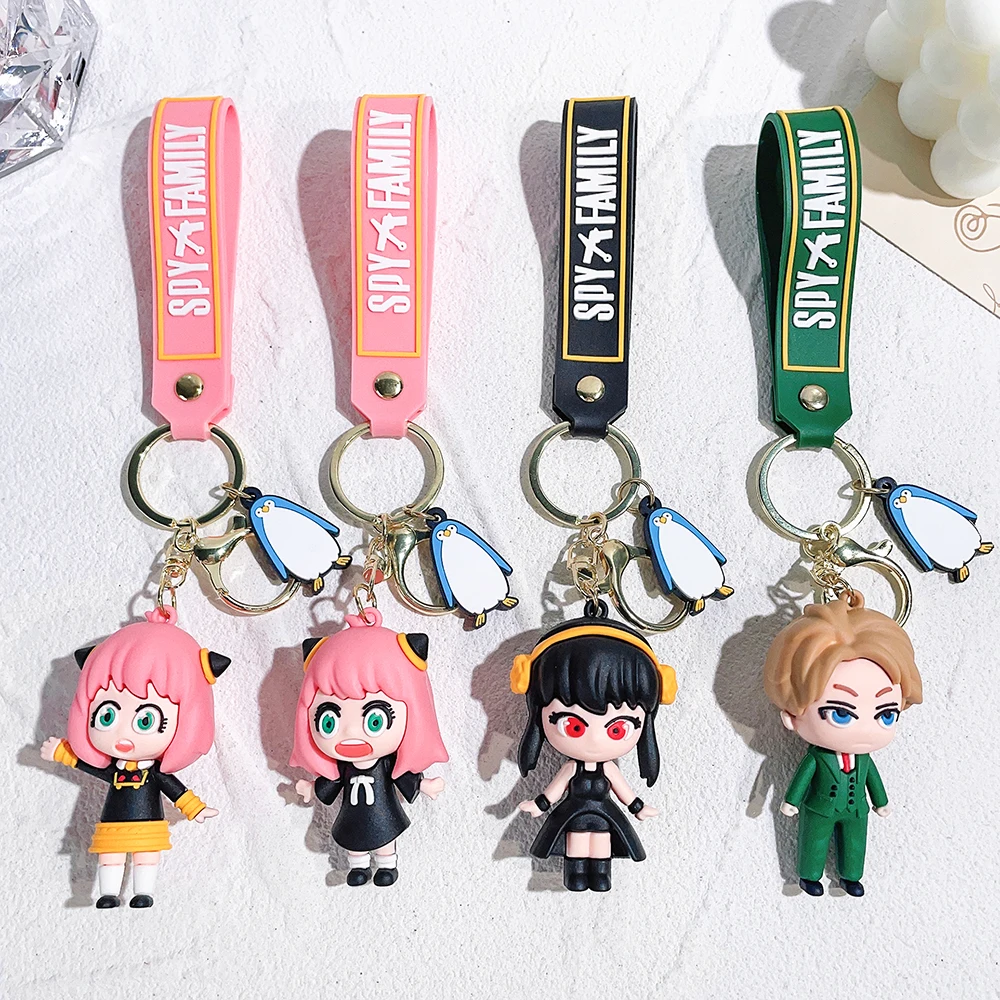 

Spy X Family 3D Soft Rubber Doll Cosplay Props Keyrings Twilight Anya Yor Loid Forger Pendant Key Chain Car Bag Jewelry