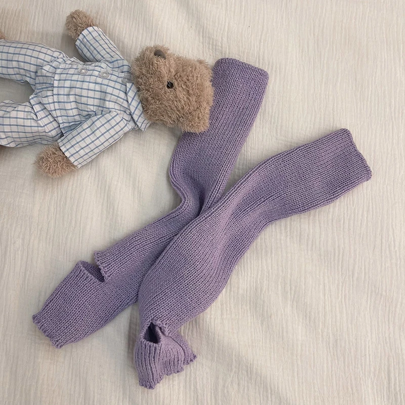 fashionable Knitted Foot Step Socks Mid-tube Warm Socks for Women Leg Warmers Ankle Foot Cover Cute Girl Pile Socks