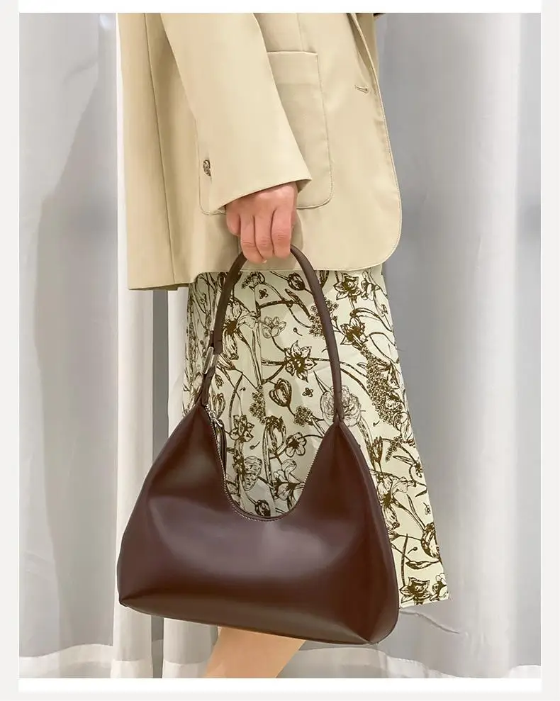 Vintage Underarm Bag 2023 New Temperament All-Match Crescent Bag Niche Design European And American Fashion Handbag Woman