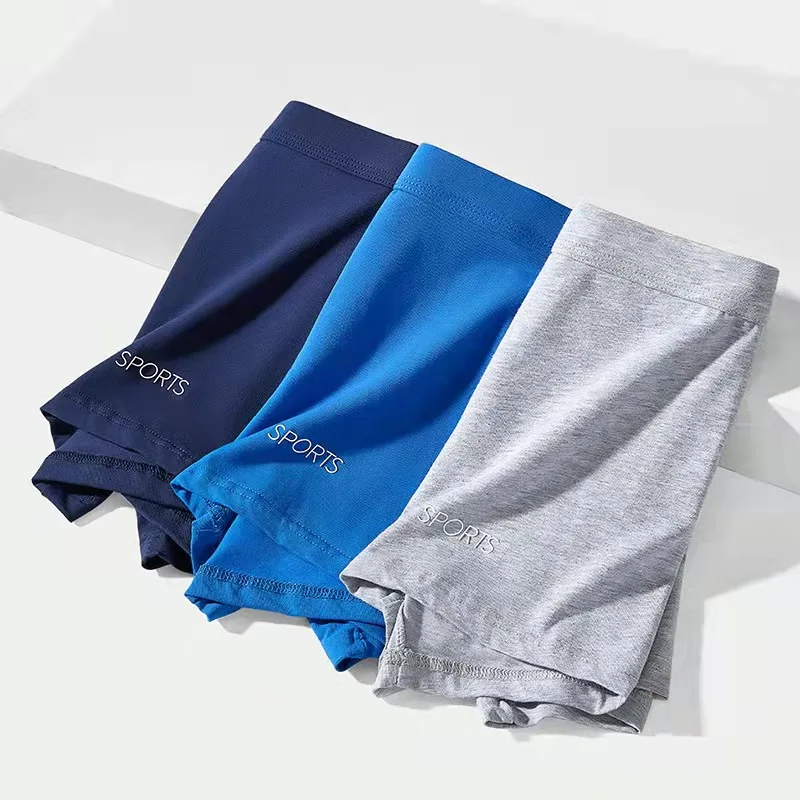 Трусы-боксеры мужские из чистого хлопка Брендовое нижнее белье шорты спортивные