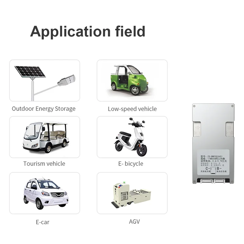 

17S 60V 60A BMS Ternary Lithium Battery Protection Board with Balanced Port for GPS Electric Vehicle Power Tool Inverter
