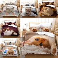cute cats bedding set animal duvet cover set twin queen king single size