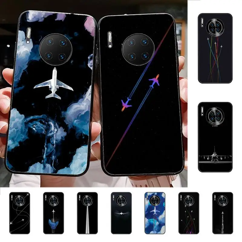 

Aircraft Helicopter Airplane Pilot fly Phone Case for Huawei Mate 20 10 9 40 30 lite pro X Nova 2 3i 7se