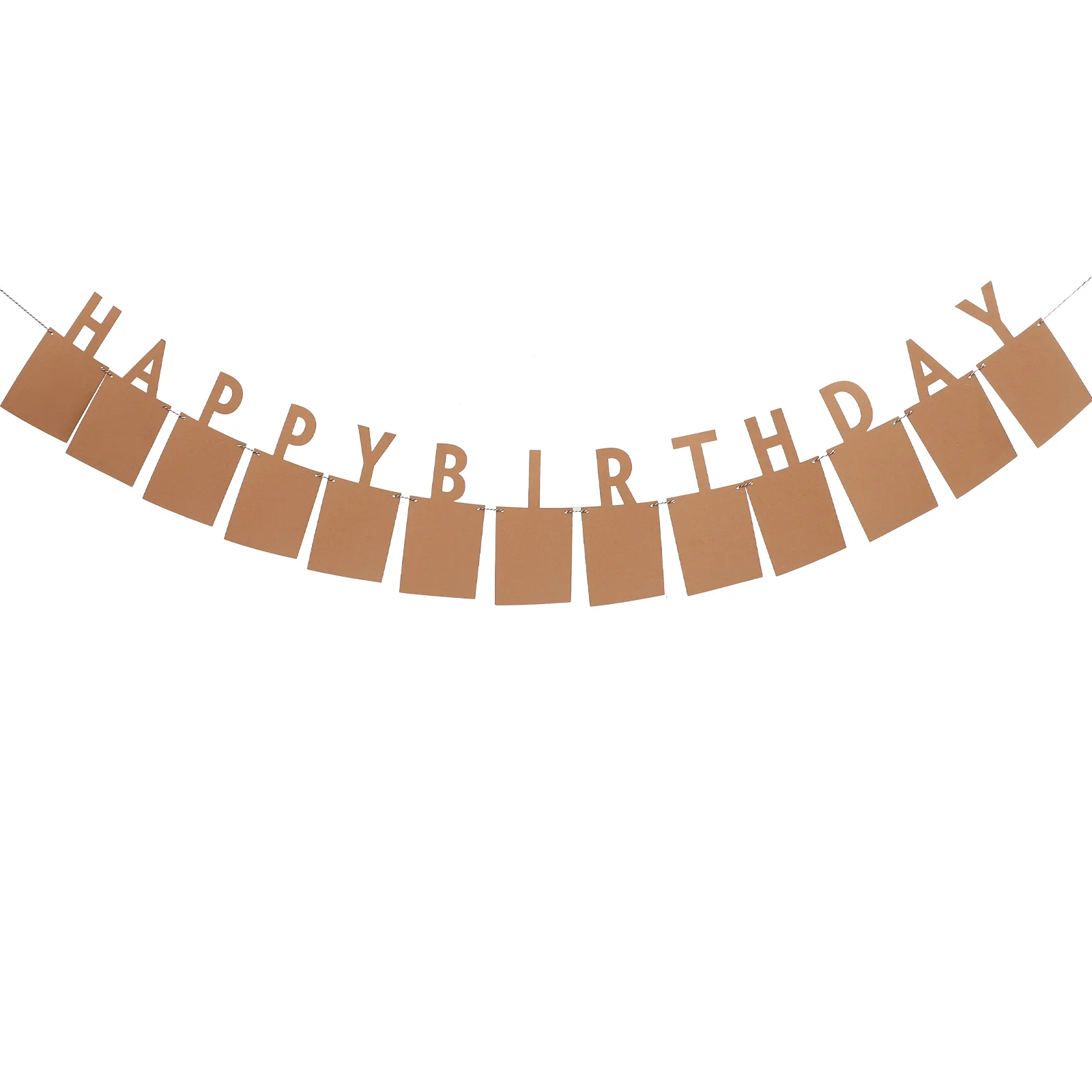 

Happy Birthday Letter Banner Paper Banner Photo Wall Display for Birthday Festival Party Decoration (Kraft Paper)