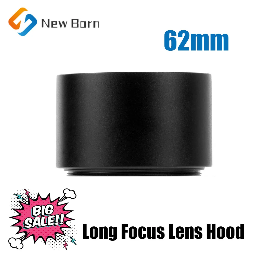 

62mm Metal Hood Long Focus Lens For Canon EOS Nikon Sony Olympus Fujifilm DSLR X-E2 X-E1 X-Pro12 X-M1 X-A2 X-A1 X-T1 Accessories