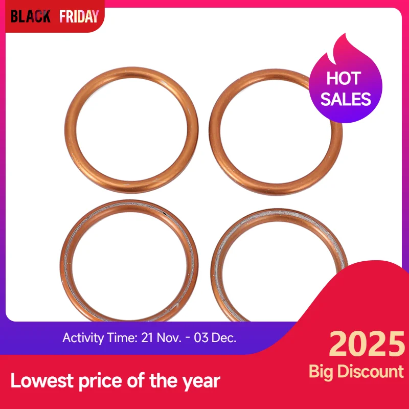 

4 шт. прокладка выхлопной трубы глушителя для мотоцикла Honda CB650 VF750C VF1000 VF1100 CBR600RR CB900F CBR600F CB650C CB1000R