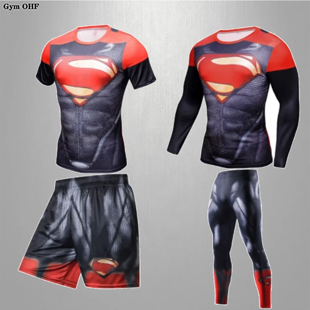 

Sports Set Running Tracksuit For Men Men's Compression Sportswear Suits Gym Tights Training Clothes Workout Jogging Rashguard