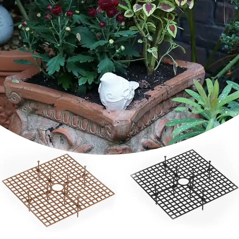 

Sturdy Pot Soil Cover Premium Flower Pot Soil Cover Hollow Out Black Brown Plant Pot Soil Cover Pet Baby Proof