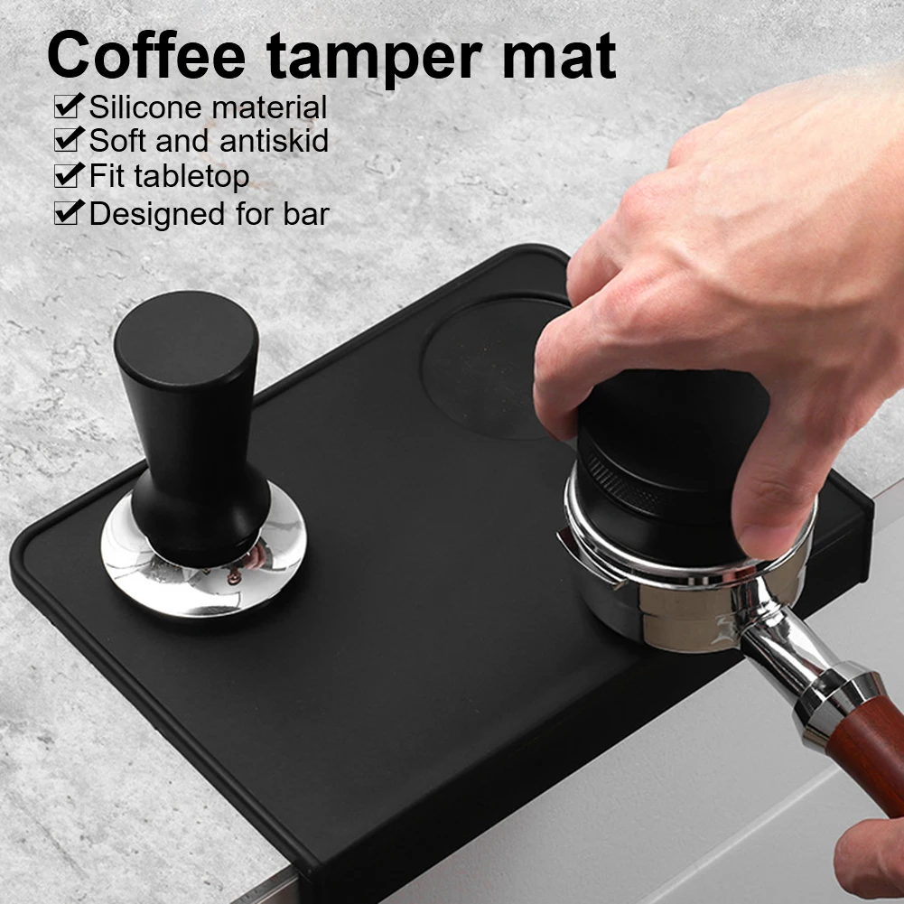 

Anti-Slip Espresso Coffee Tamper Mat Food Grade Silicone Coffee Tamping Pad Barista Tool Easy To Clean for Home Bar Coffee Shop