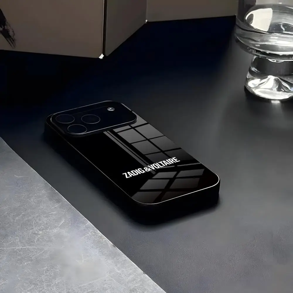 Чехол для телефона Z-ZADIGs V-VOLIAIREss из стекла для iPhone 17 Air, 16, 15, 17, 14 Pro Max, 13, 12, 11, X, XS, XR Plus, для Samsung S26, S24, S23 (art.: 3920dca2aee37) - 3920dca2aee37