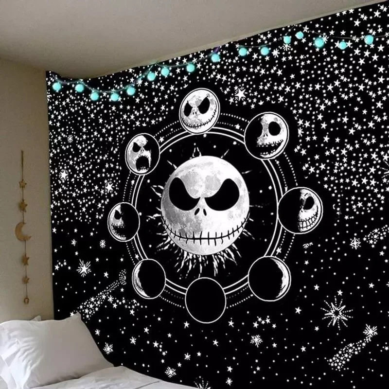 

Decor Tapestry Wall Hanging Nightmare Before Christmas Starry Night Sky Gift for Movie Loverhome Decoration Accessories